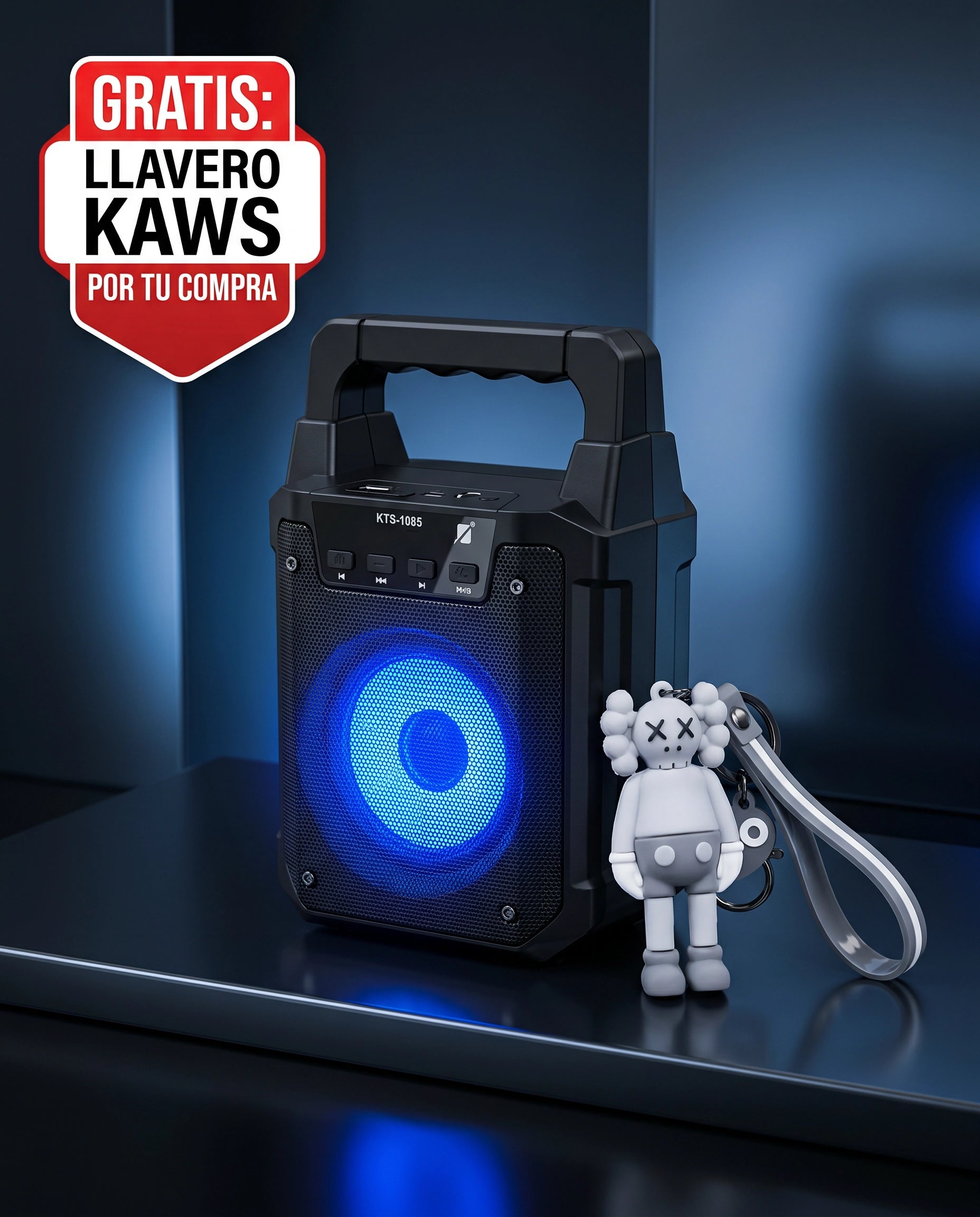 Combo Parlante Kts-1085+ Llavero Kaws