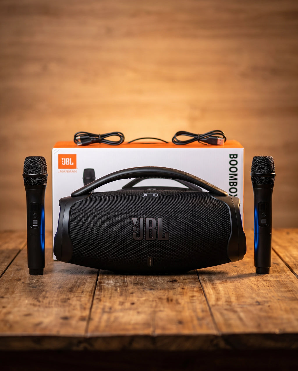 Parlante Boombox 3 Microfonos